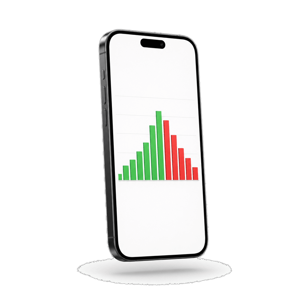 Teléfono con gráfico de ahorro